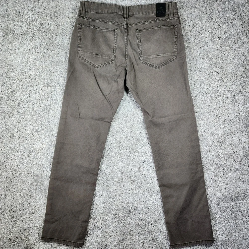 Prana Slim Fit Pants Mens 32 Brown Stretch Organic Cotton Blend Excellent